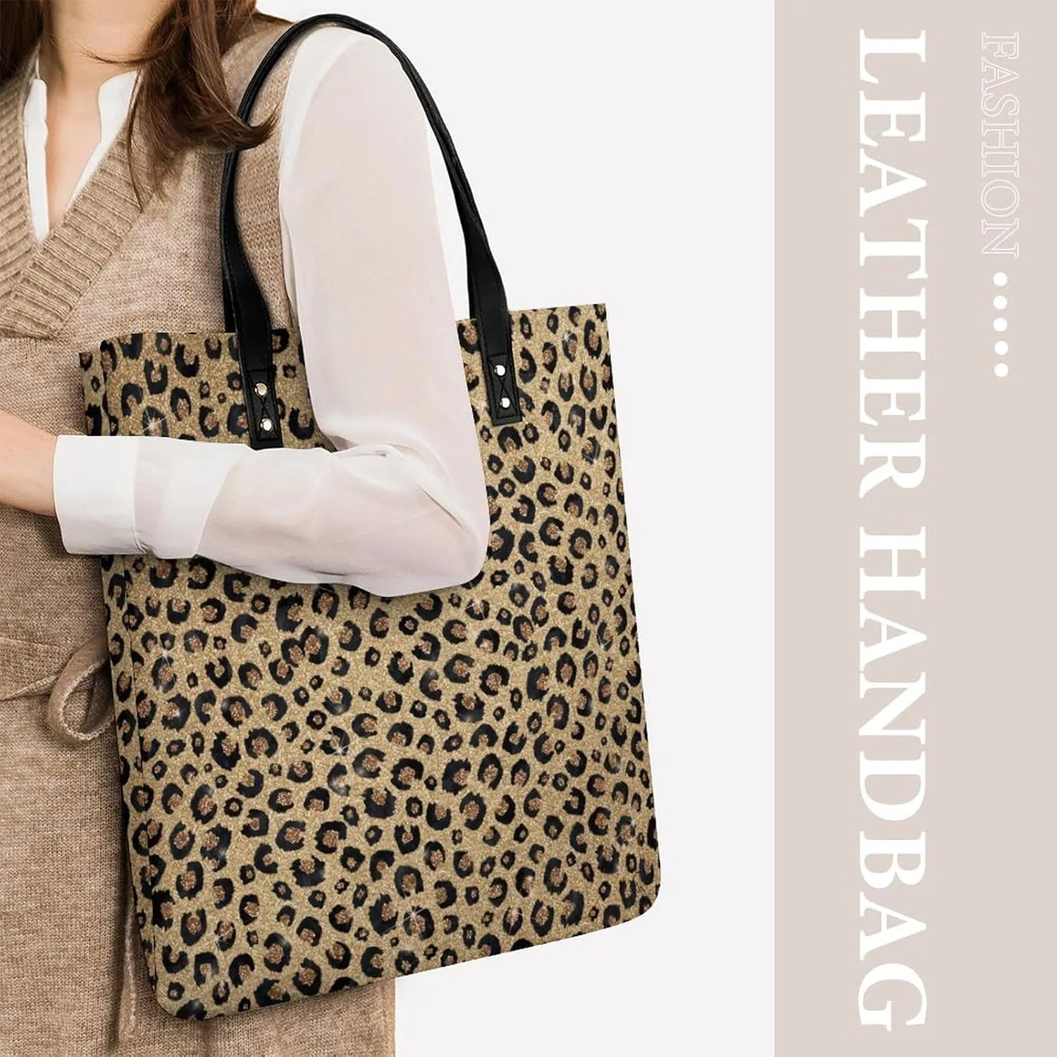 TigerPrint Fashionable All Printed Leather Handbag Unisex