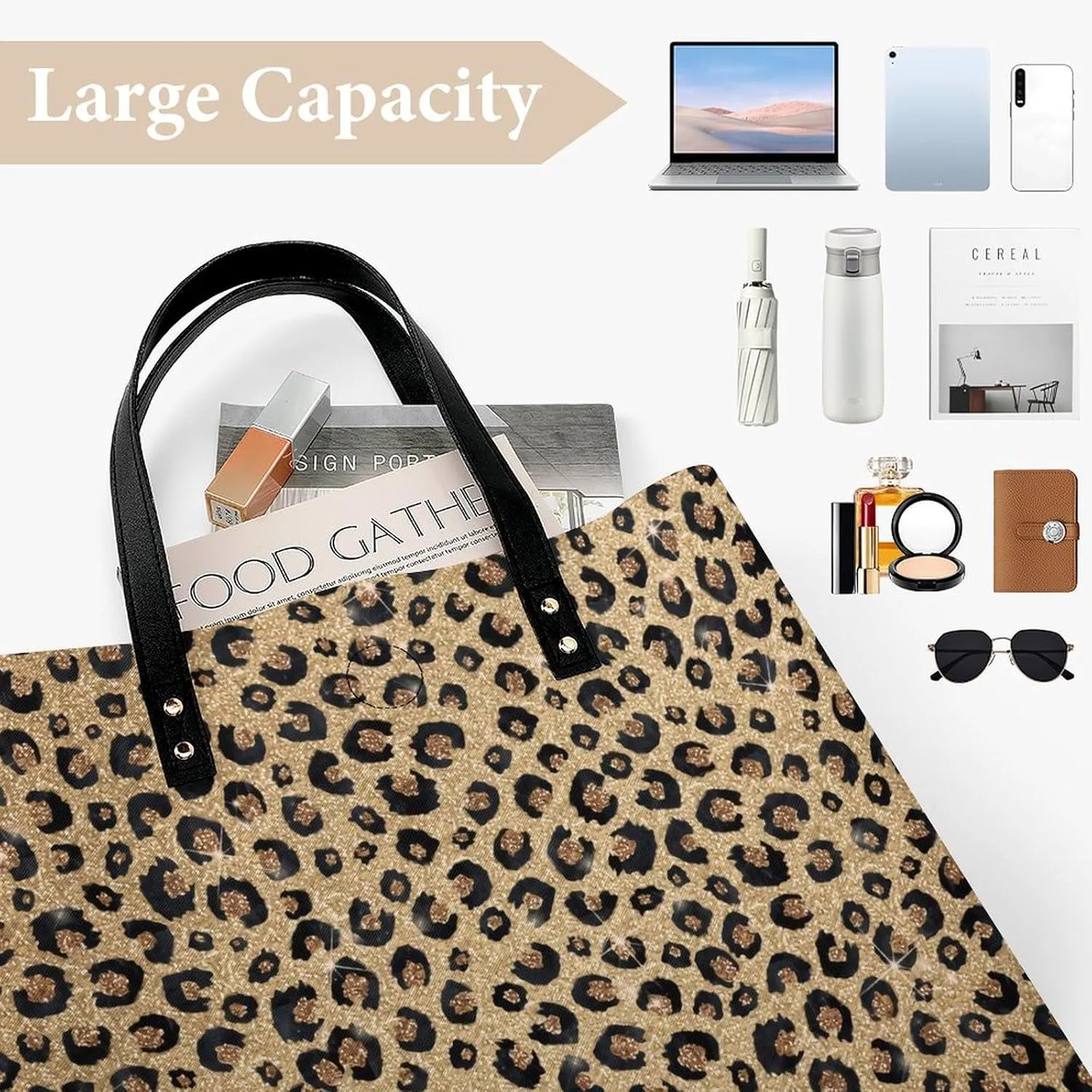 TigerPrint Fashionable All Printed Leather Handbag Unisex
