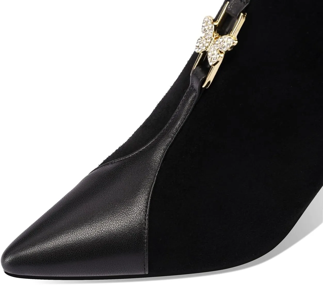 TinaCus Suede & Genuine Leather Women's Cap Toe Handmade High Heels Zip up Trendy Ankle Boots