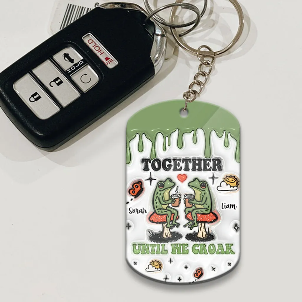Together Until We Croak - Personalized Frog Keychain