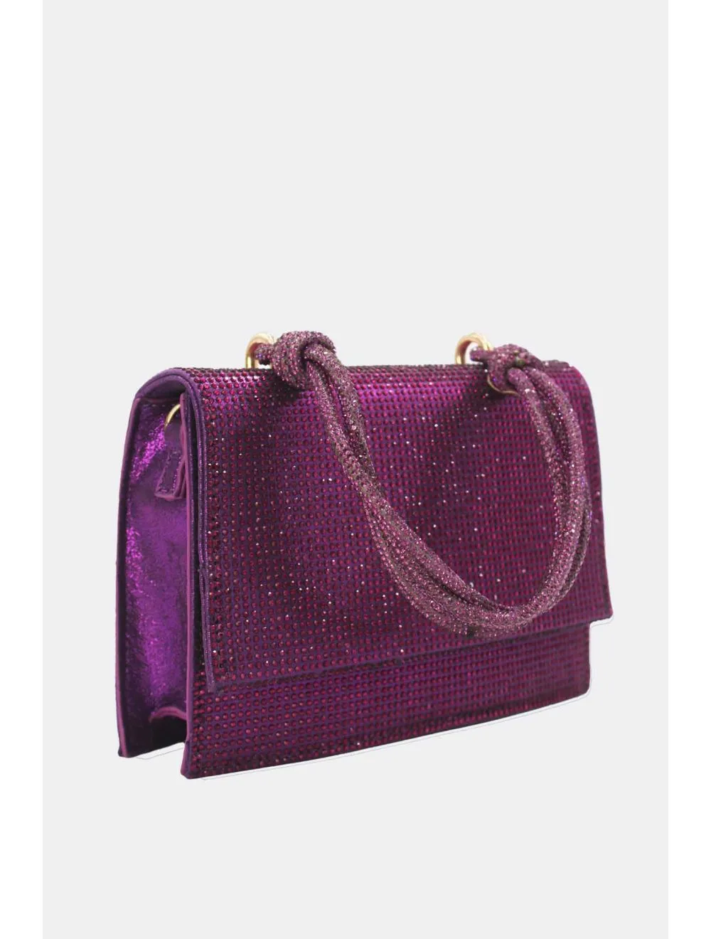 Tom & Eva Minimalist Rhinestone Evening Bag