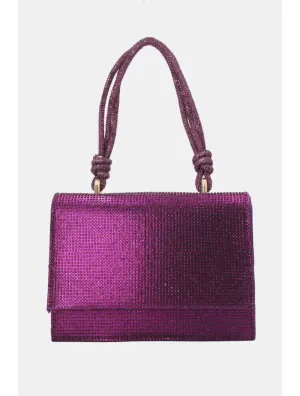 Tom & Eva Minimalist Rhinestone Evening Bag
