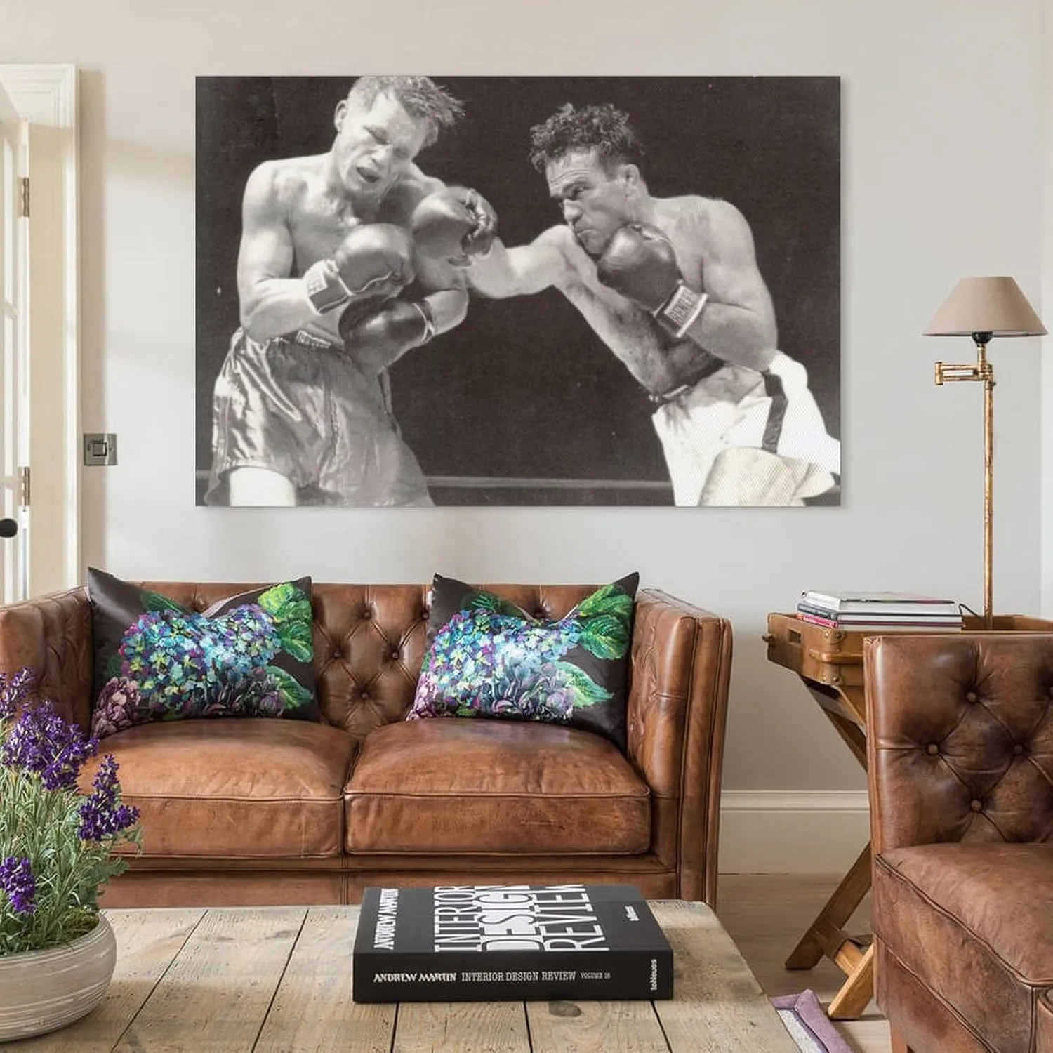 Tony Zale Boxing Poster (4) Wall Art Poster Scroll Canvas Painting Picture Living Room Decor Home Framed/Unframed 16x24inch(40x60cm)