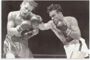 Tony Zale Boxing Poster (4) Wall Art Poster Scroll Canvas Painting Picture Living Room Decor Home Framed/Unframed 16x24inch(40x60cm)