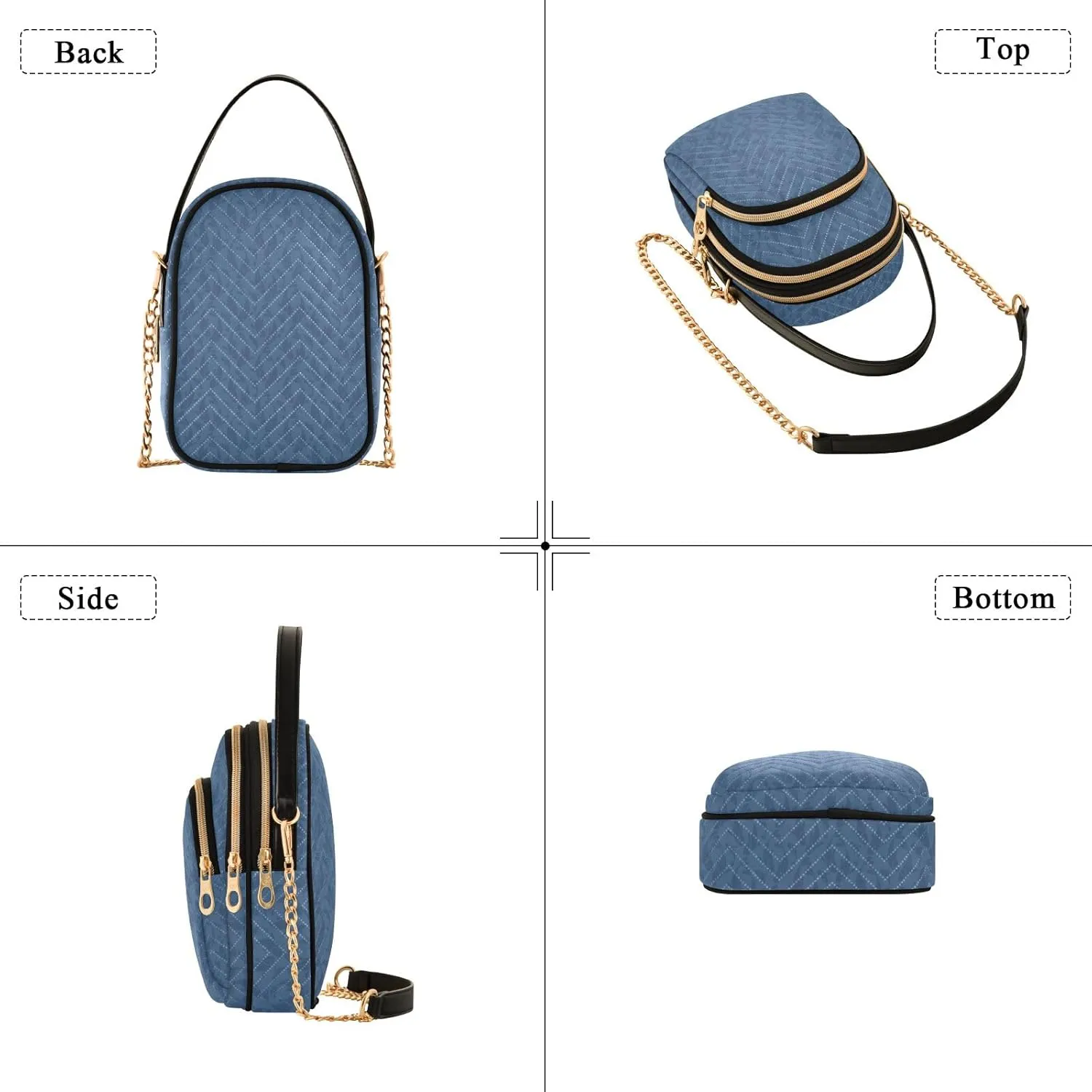 Top View of Beach with Sand Handbags for Women Crossbody Bag Shoulder Handbags