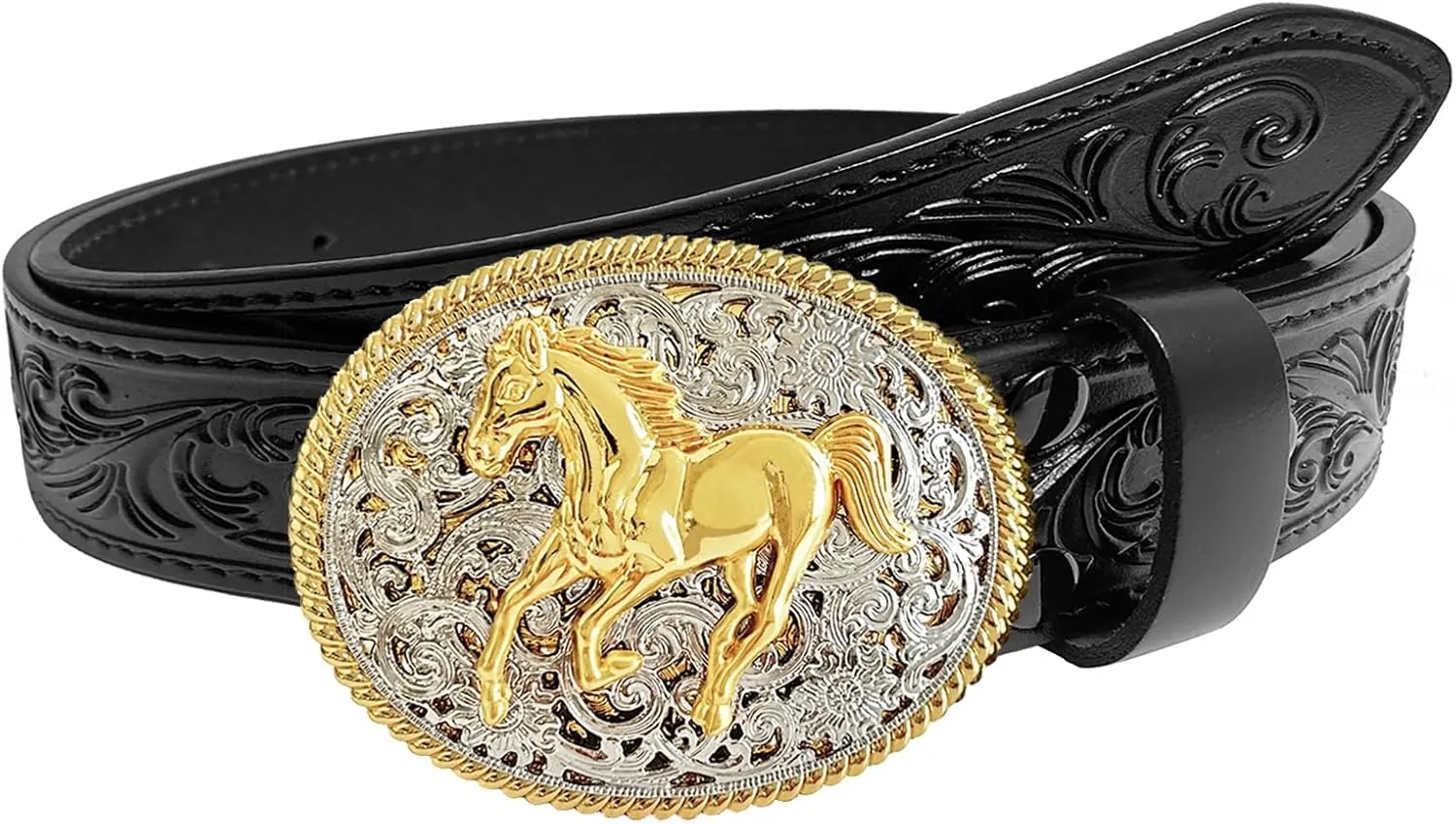 TOPACC Genuine Leather Western Belts for Womens Mens Cowboy Cowgirl Belts For Jeans Pants Rodeo Outfit