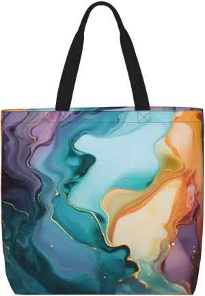 Tote Bag for Women Christmas Wood Shoulder Bag with Zipper Handbag Large Capacity Reusable Grocery Bag