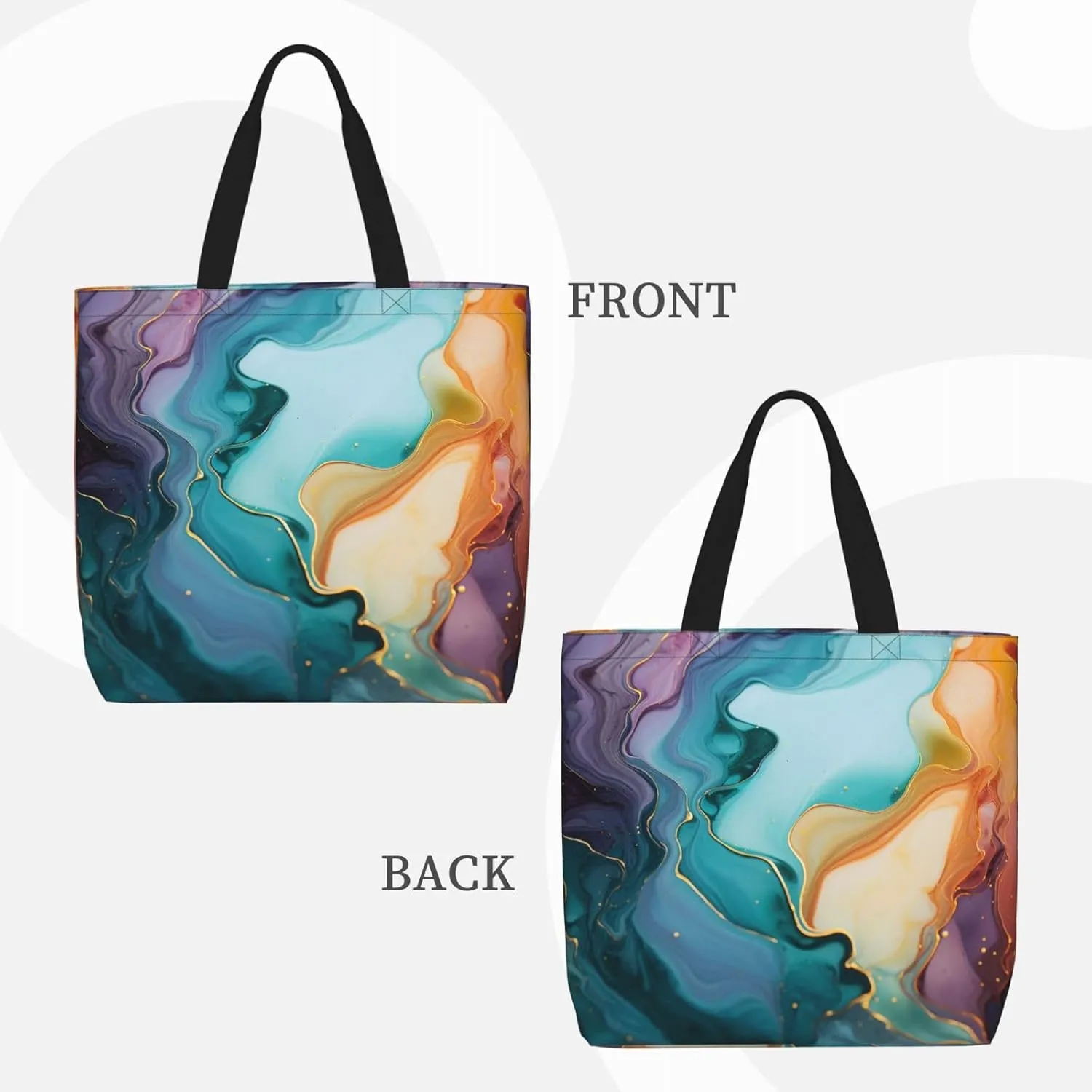Tote Bag for Women Christmas Wood Shoulder Bag with Zipper Handbag Large Capacity Reusable Grocery Bag