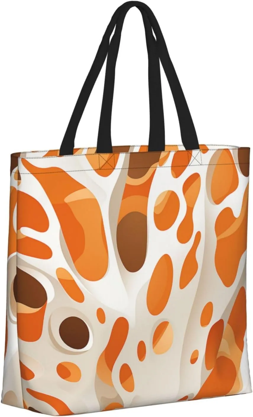 Tote Bag for Women Cute Pomeranian Shoulder Bag with Zipper Handbag Large Capacity Reusable Grocery Bag