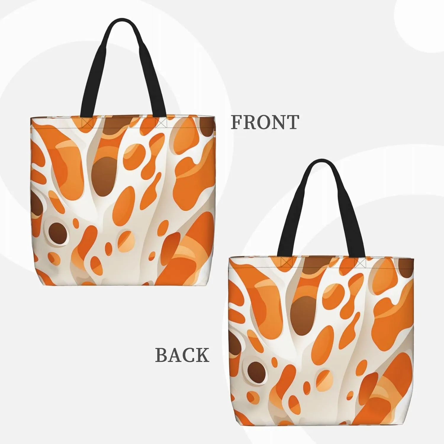 Tote Bag for Women Cute Pomeranian Shoulder Bag with Zipper Handbag Large Capacity Reusable Grocery Bag