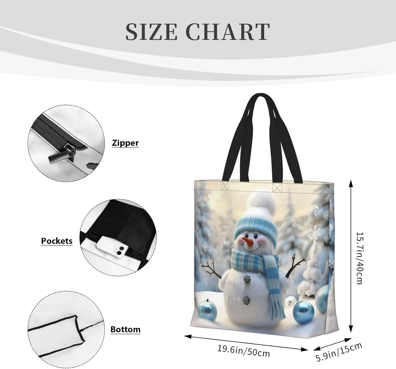 Tote Bag for Women Cute stars Shoulder Bag with Zipper Handbag Large Capacity Reusable Grocery Bag