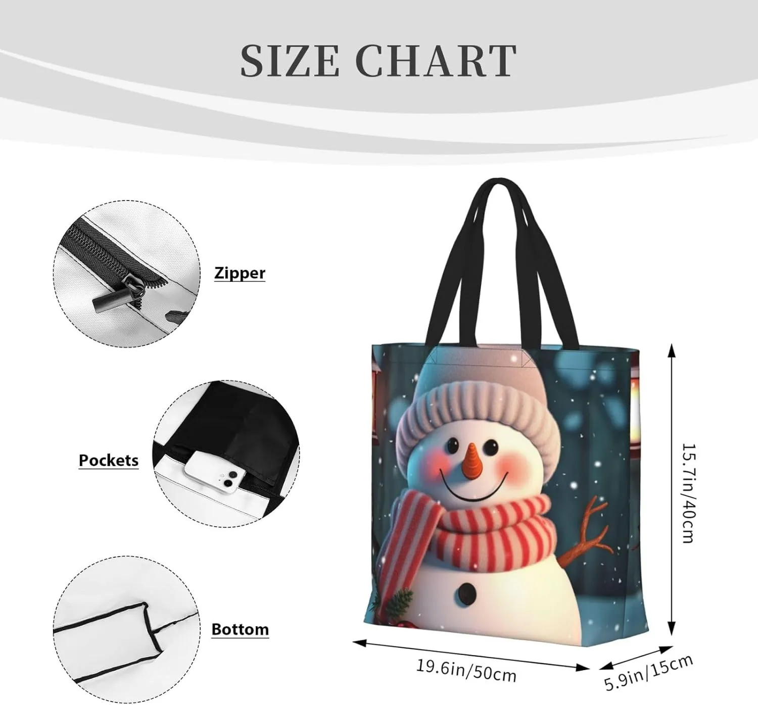 Tote Bag for Women Dog on the lawn Shoulder Bag with Zipper Handbag Large Capacity Reusable Grocery Bag