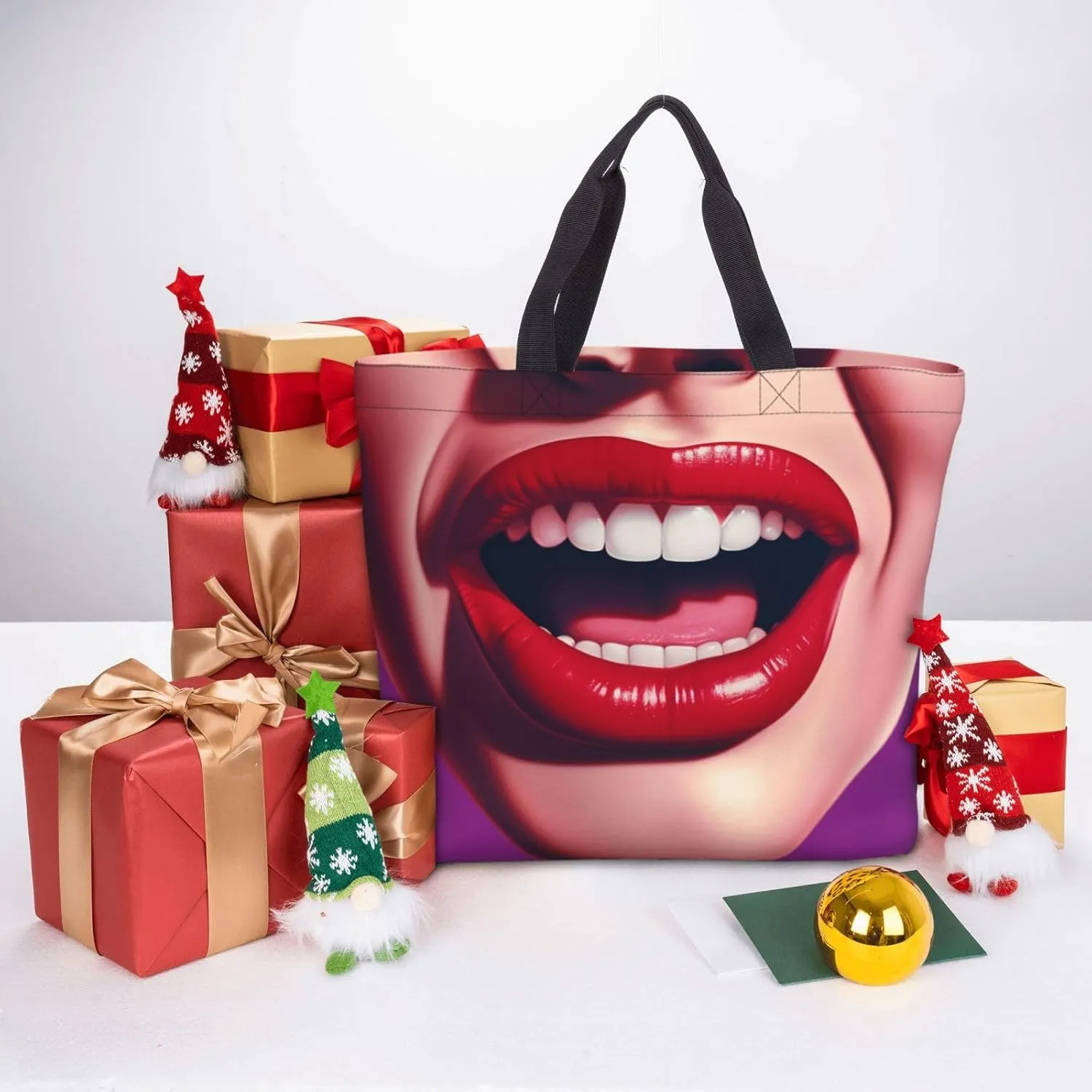 Tote Bag for Women Dolphin jumping in water Shoulder Bag with Zipper Handbag Large Capacity Reusable Grocery Bag