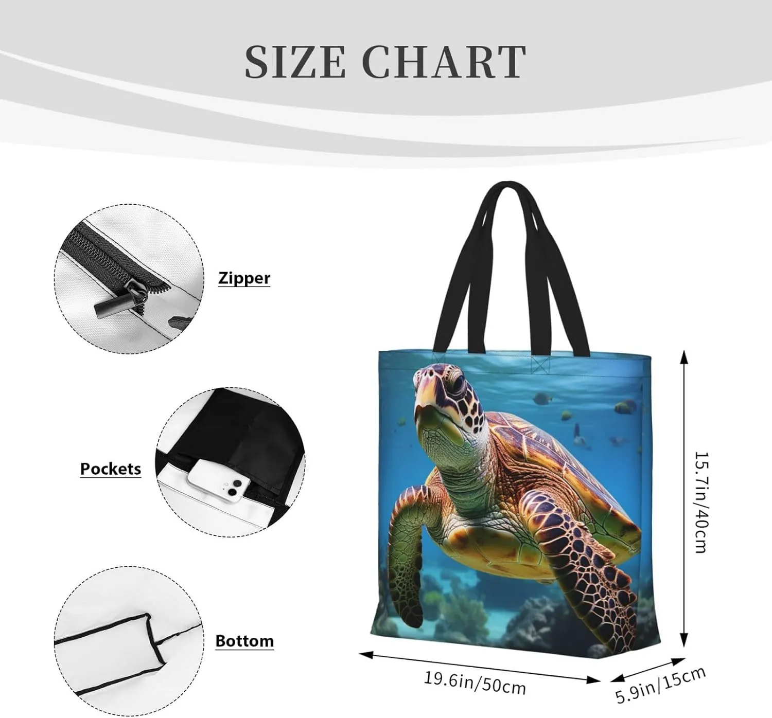 Tote Bag for Women Landscape of Monument Valley Shoulder Bag with Zipper Handbag Large Capacity Reusable Grocery Bag