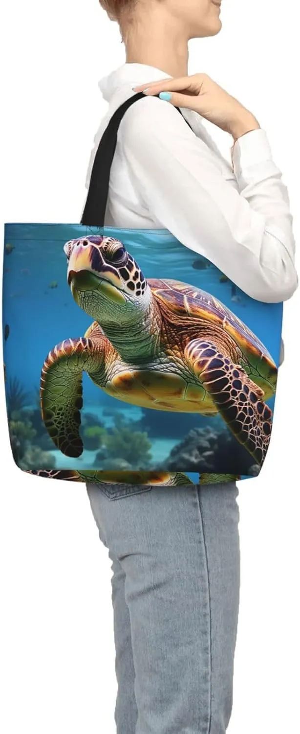 Tote Bag for Women Landscape of Monument Valley Shoulder Bag with Zipper Handbag Large Capacity Reusable Grocery Bag