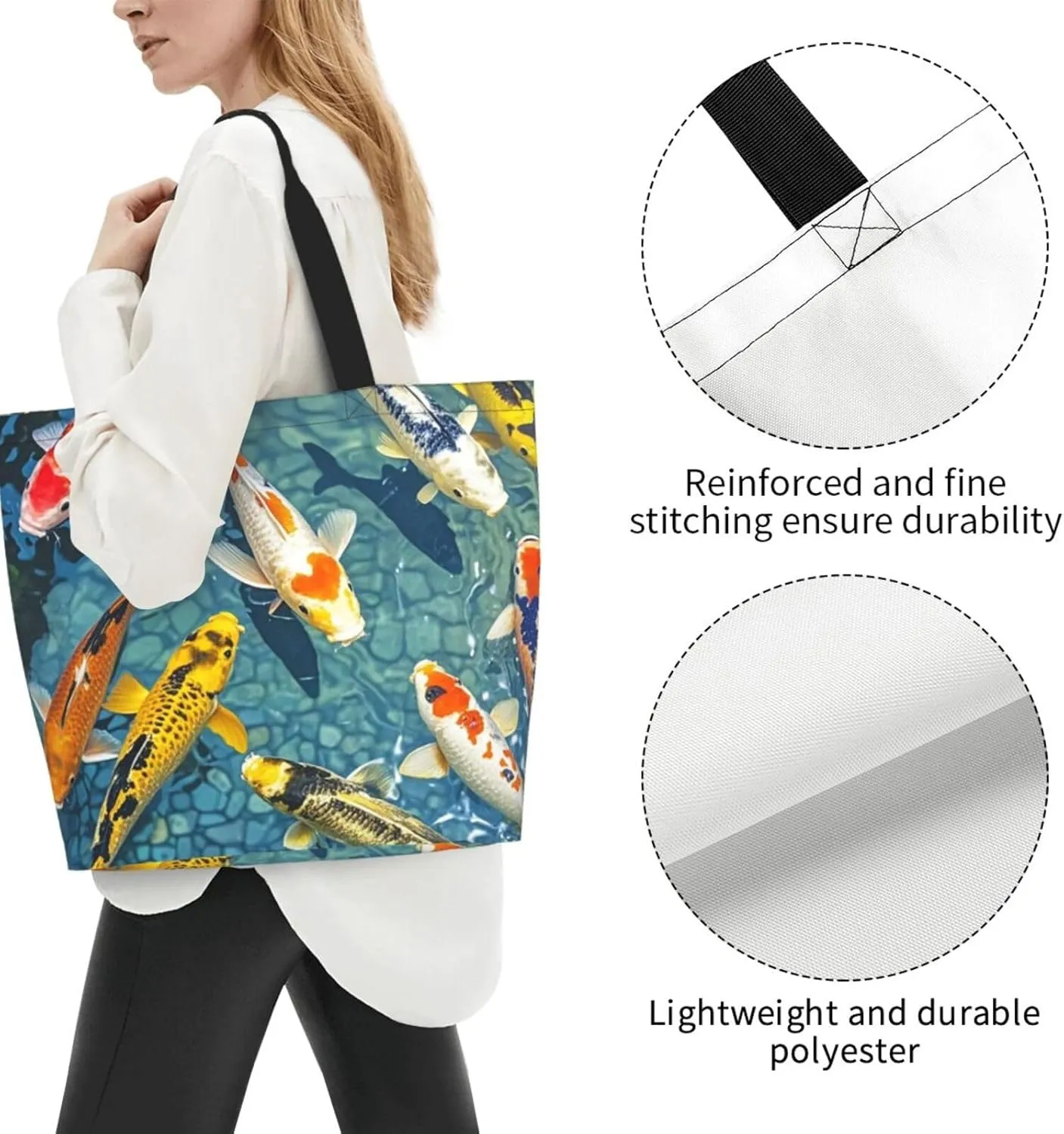 Tote Bag for Women Modern Mid Century Grocery Bag Foldable Shopping Bags Reusable Large Tote Bag