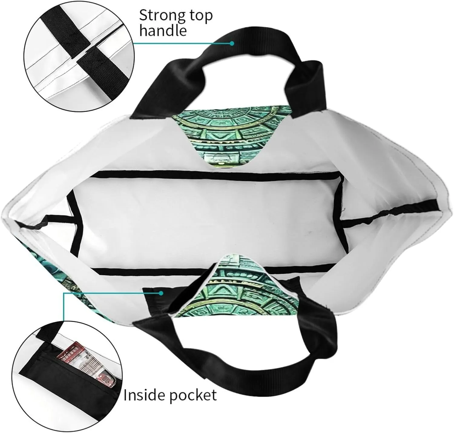 Tote Bag for Women Modern Mid Century Grocery Bag Foldable Shopping Bags Reusable Large Tote Bag