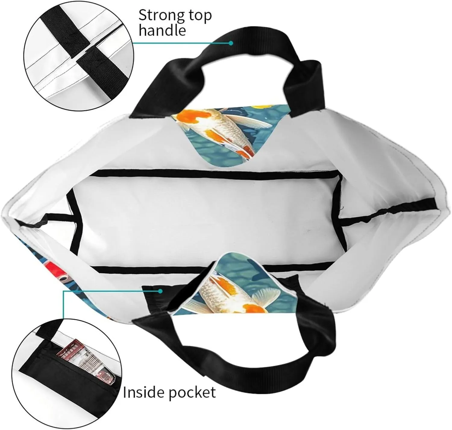 Tote Bag for Women Modern Mid Century Grocery Bag Foldable Shopping Bags Reusable Large Tote Bag