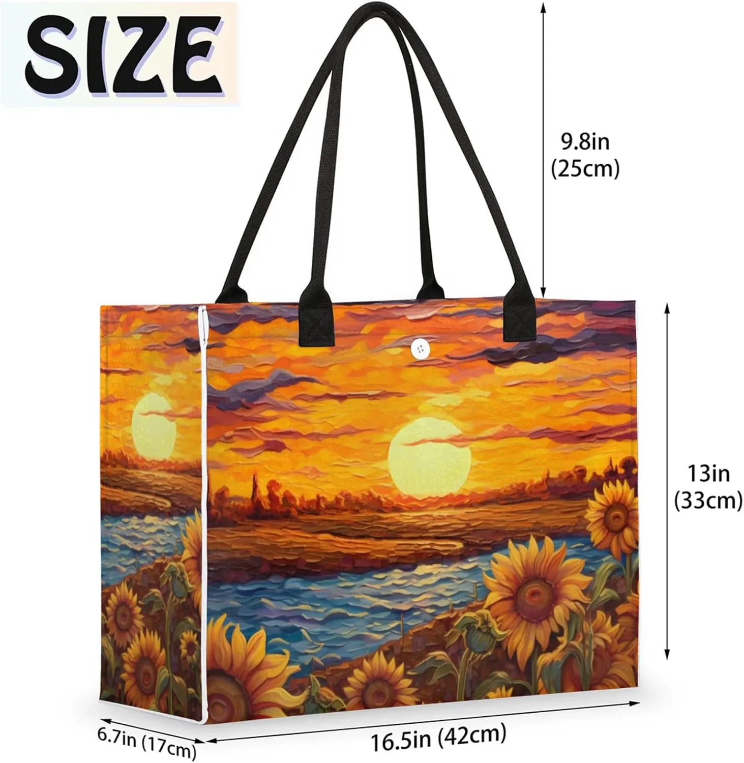 Tote Bag for Women Reusable Canvas Shoulder Bag