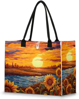 Tote Bag for Women Reusable Canvas Shoulder Bag