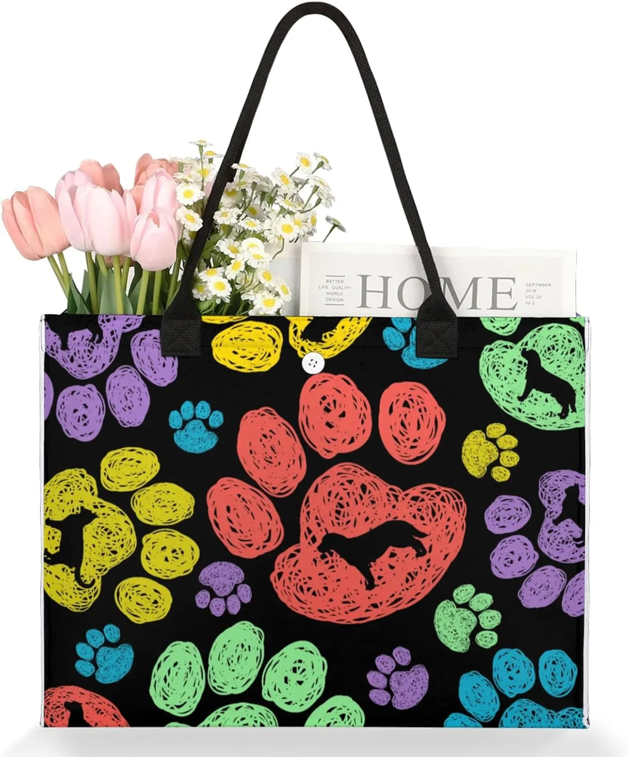 Tote Bag for Women Reusable Canvas Shoulder Bag