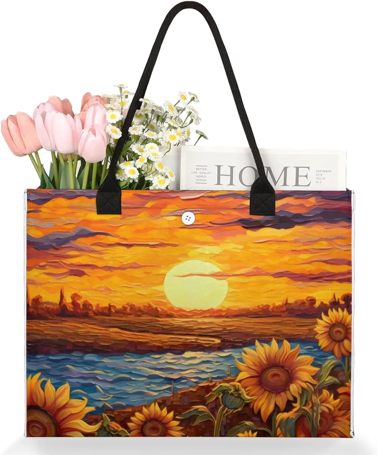 Tote Bag for Women Reusable Canvas Shoulder Bag