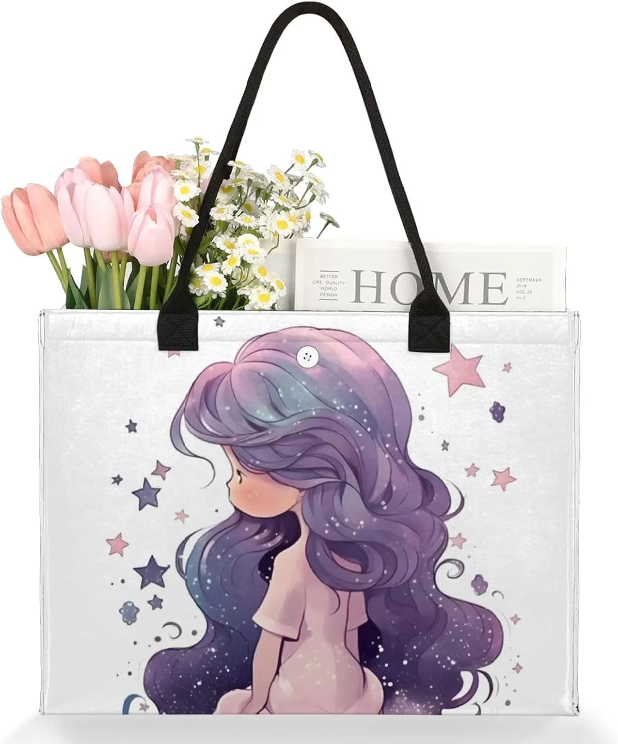Tote Bag for Women Reusable Canvas Shoulder Bag
