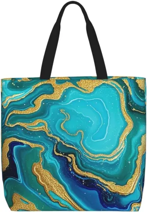Tote Bag Large Capacity Grocery Bag With Zipper Vintage Nautical White Ship Shopping Bag Shoulder Bag for Women