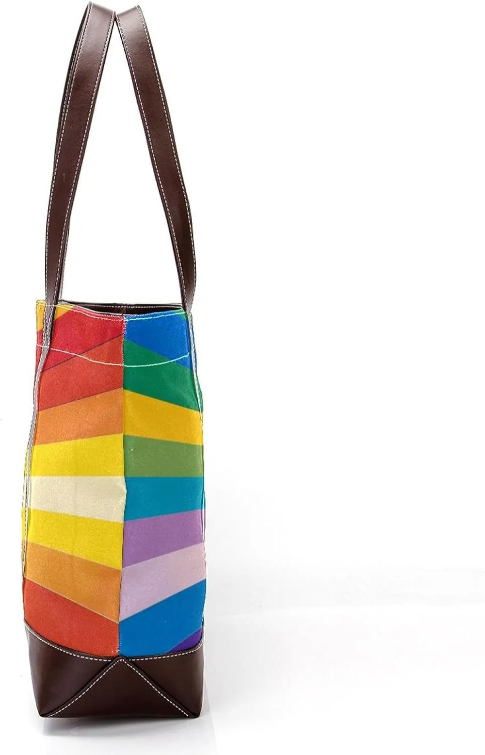 Tote Bag, Large Tote Bag, Women's Tote Handbags, Rainbow Lines Stripes Modern Art, Womens Tote Bags for Work