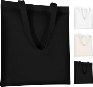 Tote Bag,Lightweight Blank Bulk Canvas Bags,Reusable Grocery Shopping Cloth bags for DIY, Promotion