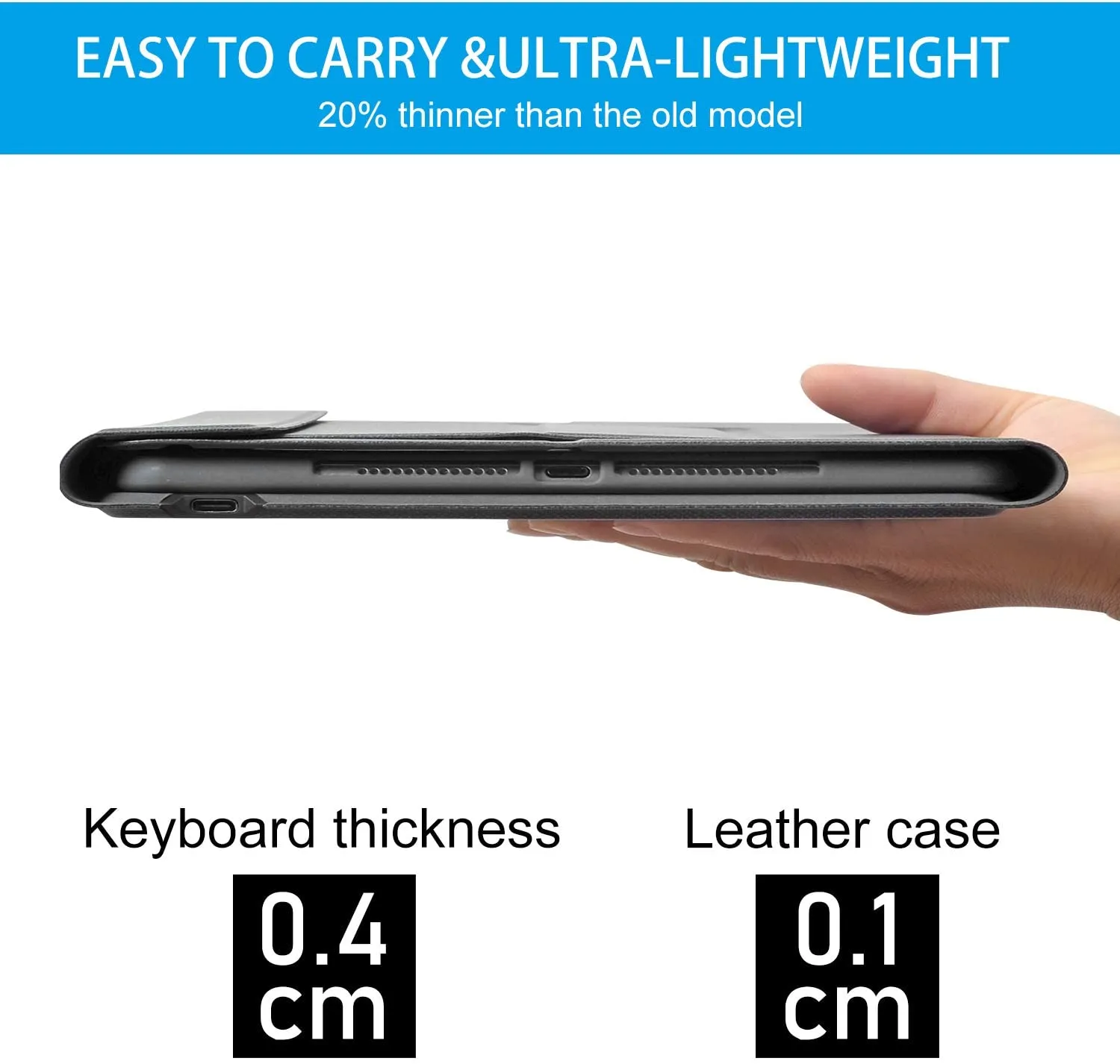 Touchpad Keyboard Case for 10.2 Inch Ipad 2021 9Th & 8Th & 7Th Gen, Air 3Rd Gen/Pro 10.5",7 Color Backlight, Wireless Keyboard,Apple Pencil Holder