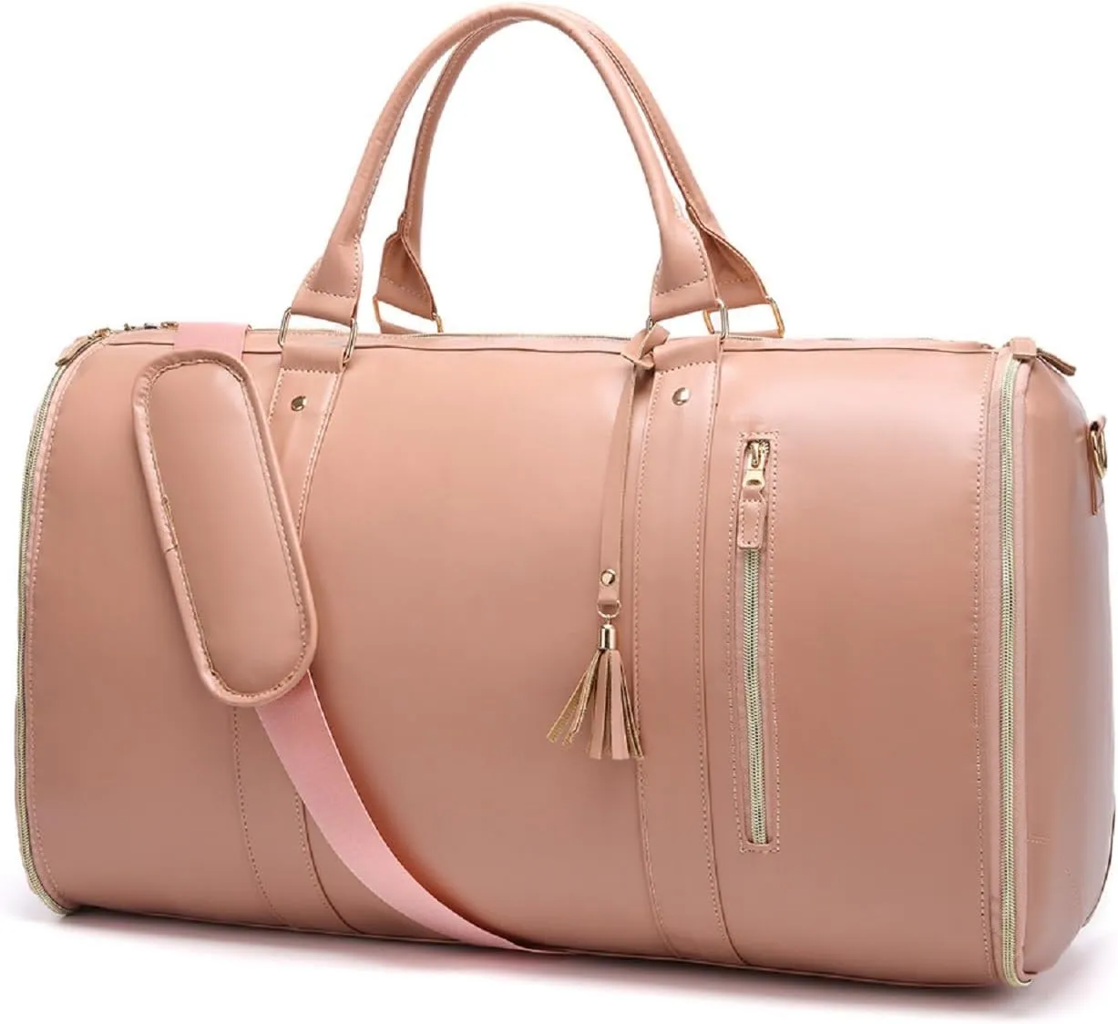 Travel Bag, Garment Bags for Travel, Carry On Garment Bag, Large Capacity Multifunctional Storage Bag (Pink)