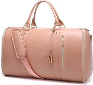 Travel Bag, Garment Bags for Travel, Carry On Garment Bag, Large Capacity Multifunctional Storage Bag (Pink)