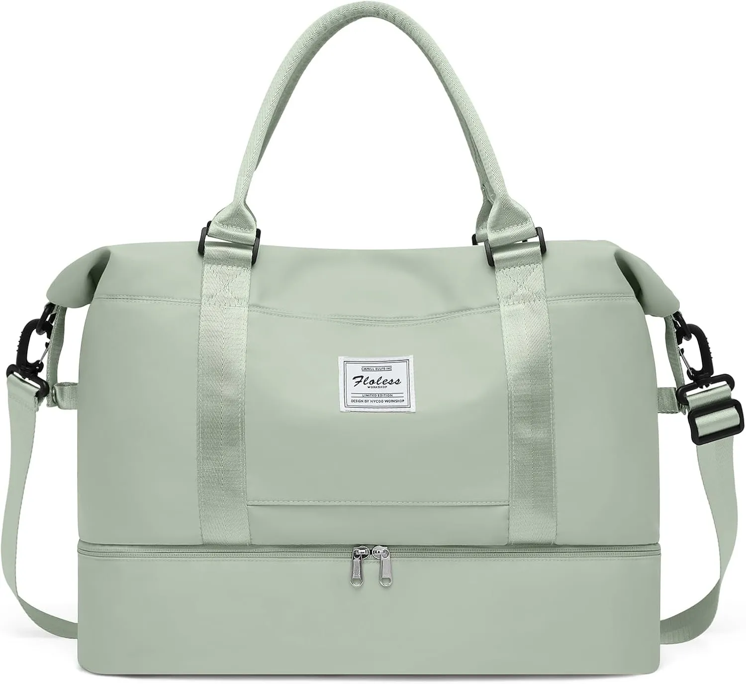 Travel Bag with Shoes Compartment,Weekender Bags for Women Travel,Carry On Duffel Overnight Bag with Trolley Sleeve & Wet Pocket,Travel tote Bag Sports Gym Bag