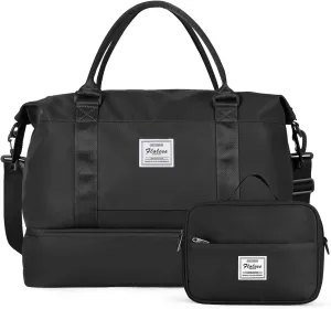 Travel Duffel Bag with Shoes Compartment, Overnight Weekender Bags for Women, Carry on Personal Item Travel Set