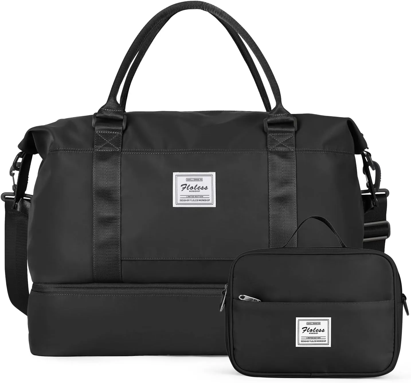 Travel Duffel Bag with Shoes Compartment, Overnight Weekender Bags for Women, Carry on Personal Item Travel Set