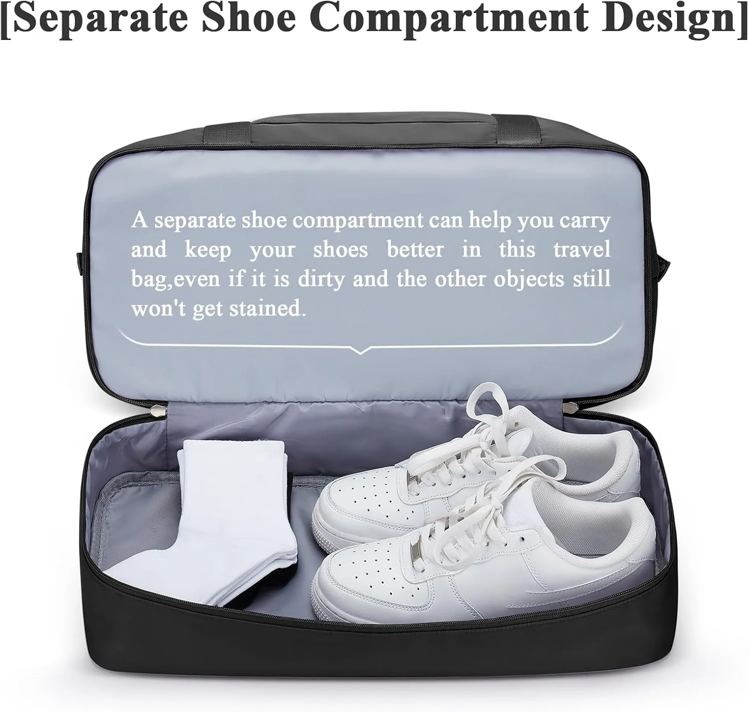 Travel Duffel Bag with Shoes Compartment, Overnight Weekender Bags for Women, Carry on Personal Item Travel Set