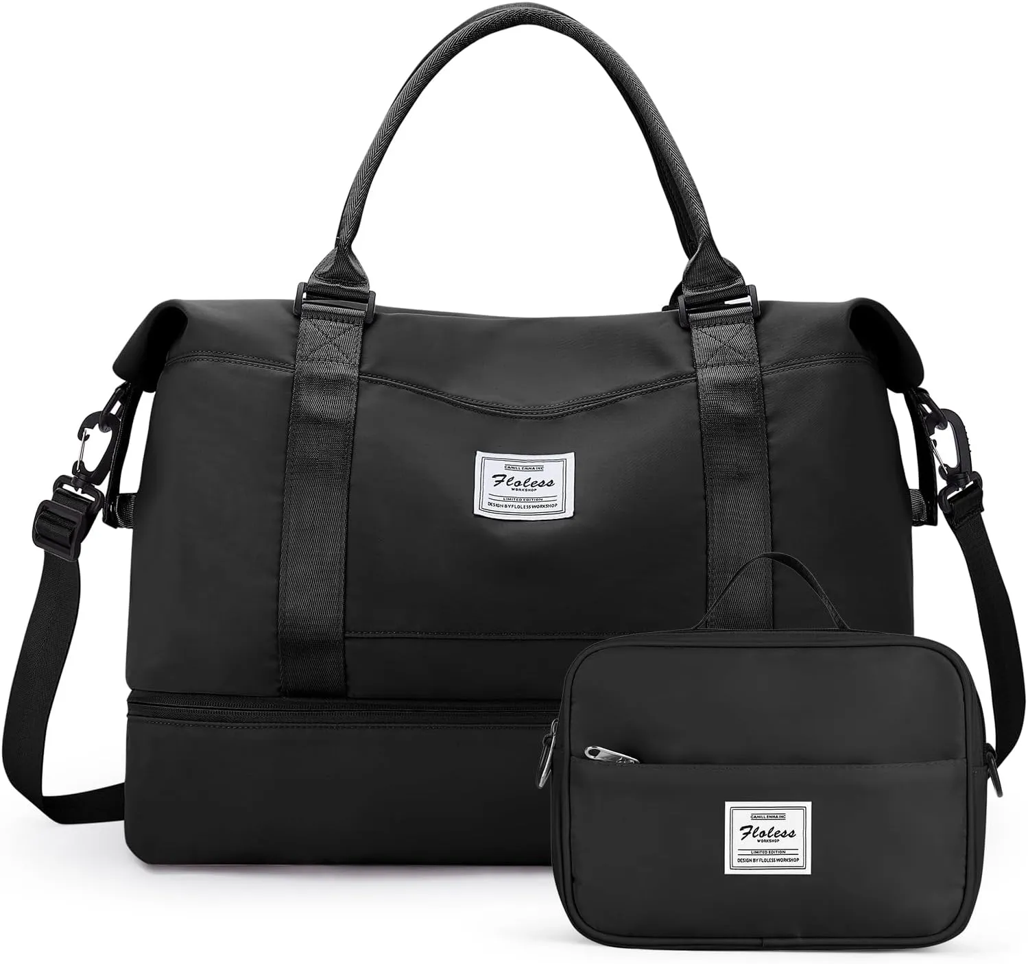 Travel Duffel Bag with Shoes Compartment, Overnight Weekender Bags for Women, Carry on Personal Item Travel Set