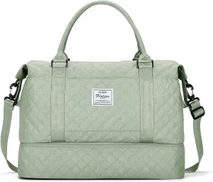 Travel Duffel Bag with Shoes Compartment, Overnight Weekender Bags for Women,Carry on Personal Item Bag