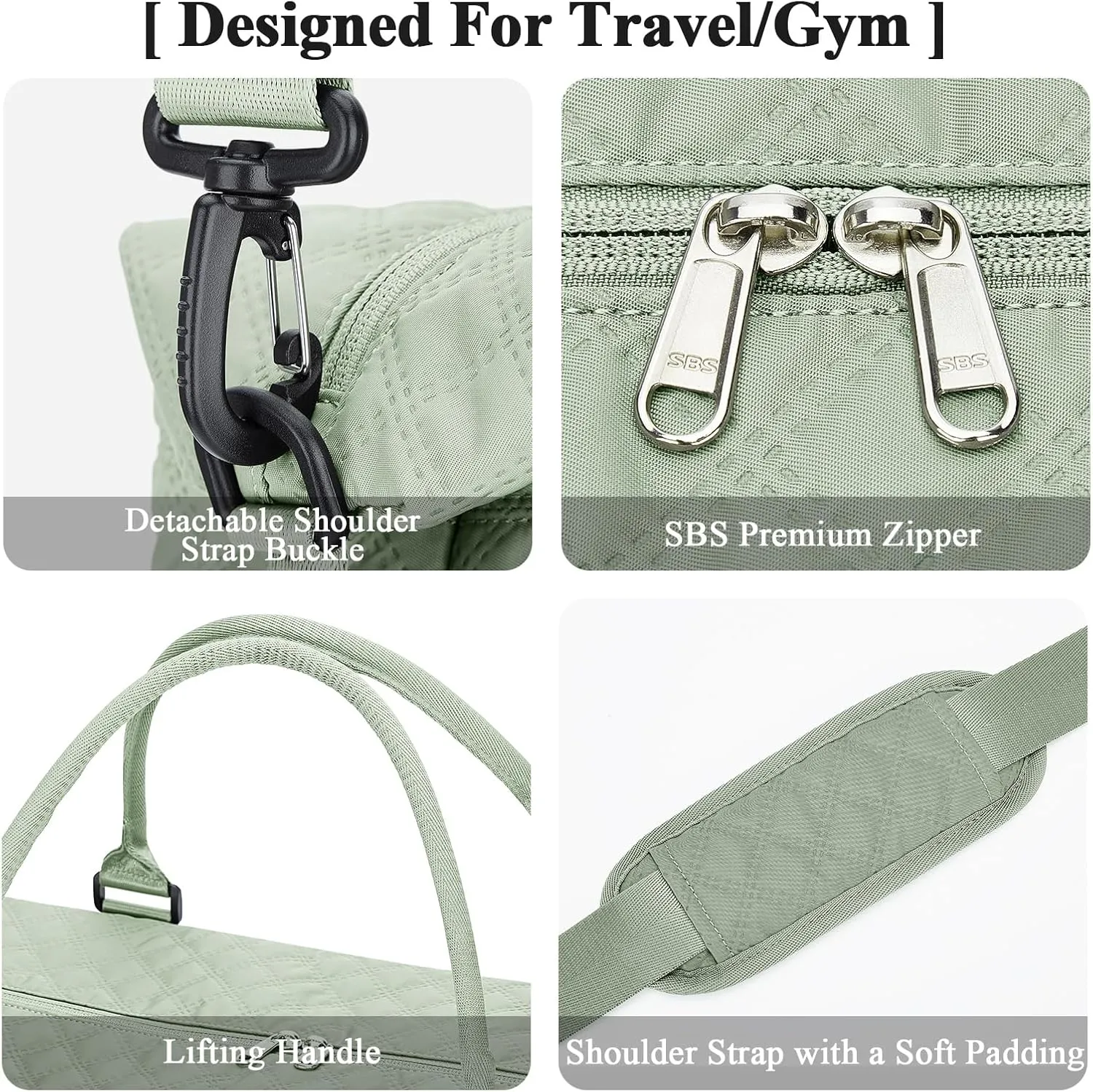 Travel Duffel Bag with Shoes Compartment, Overnight Weekender Bags for Women,Carry on Personal Item Bag
