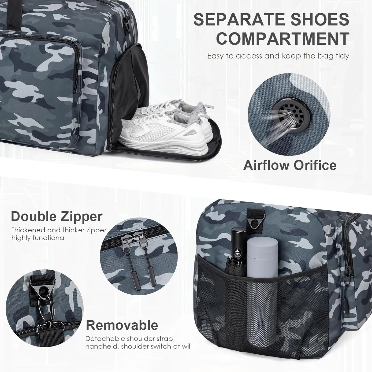 Travel Duffel Bags 85L,Gym Bag, Travel Bag, Duffle Bag for Men, Foldable Overnight Weekender Bags for Women & Men with Adjustable Shoulder Strap
