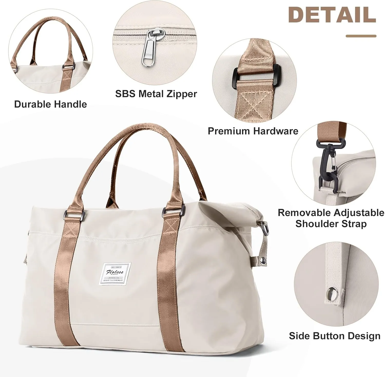 Travel Duffel Bag,Sports Tote Gym Bag,Shoulder Weekender Overnight Bag for Women