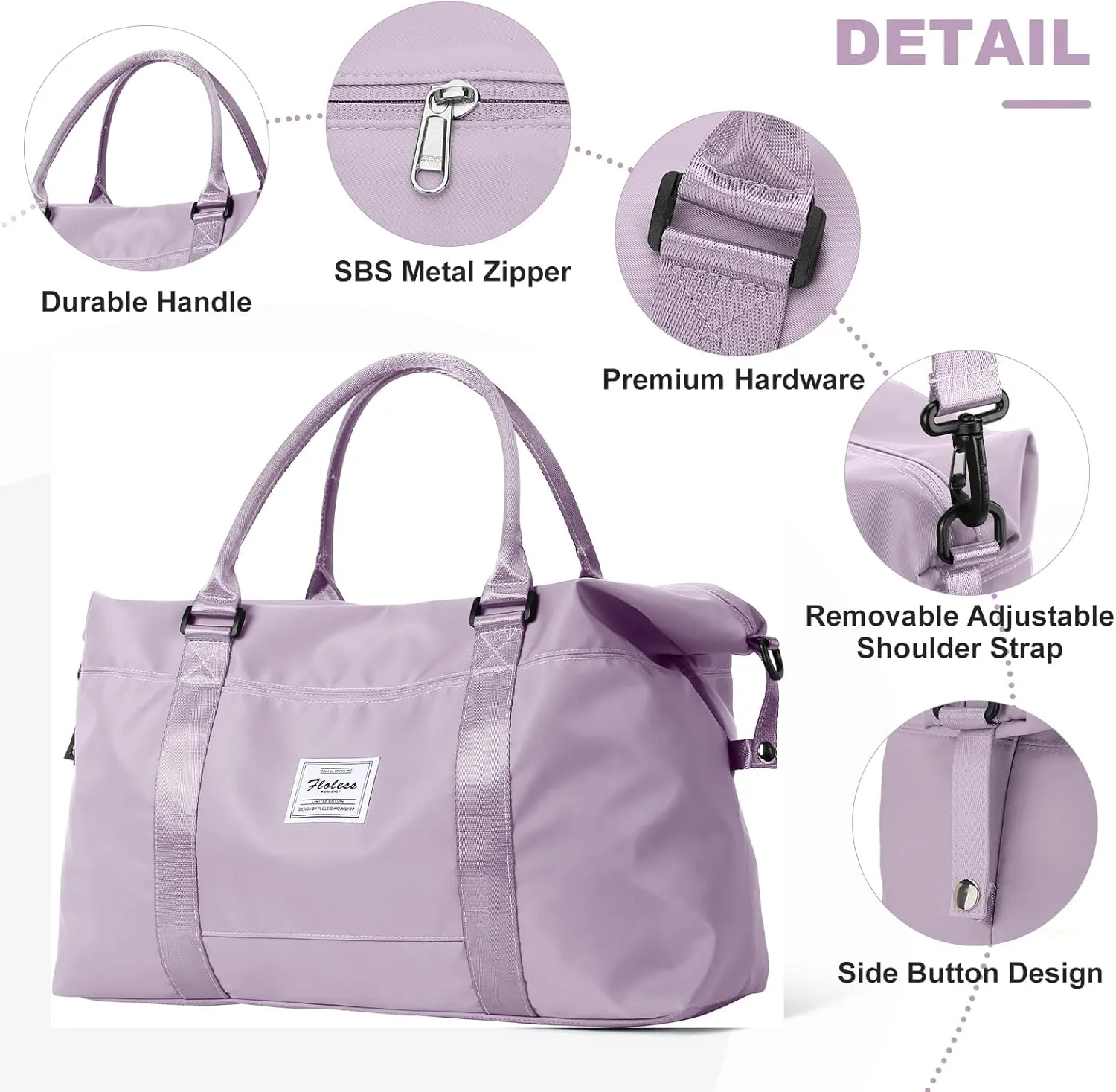 Travel Duffel Bag,Sports Tote Gym Bag,Shoulder Weekender Overnight Bag for Women