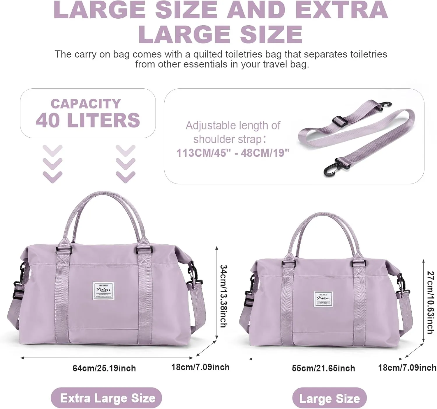 Travel Duffel Bag,Sports Tote Gym Bag,Shoulder Weekender Overnight Bag for Women