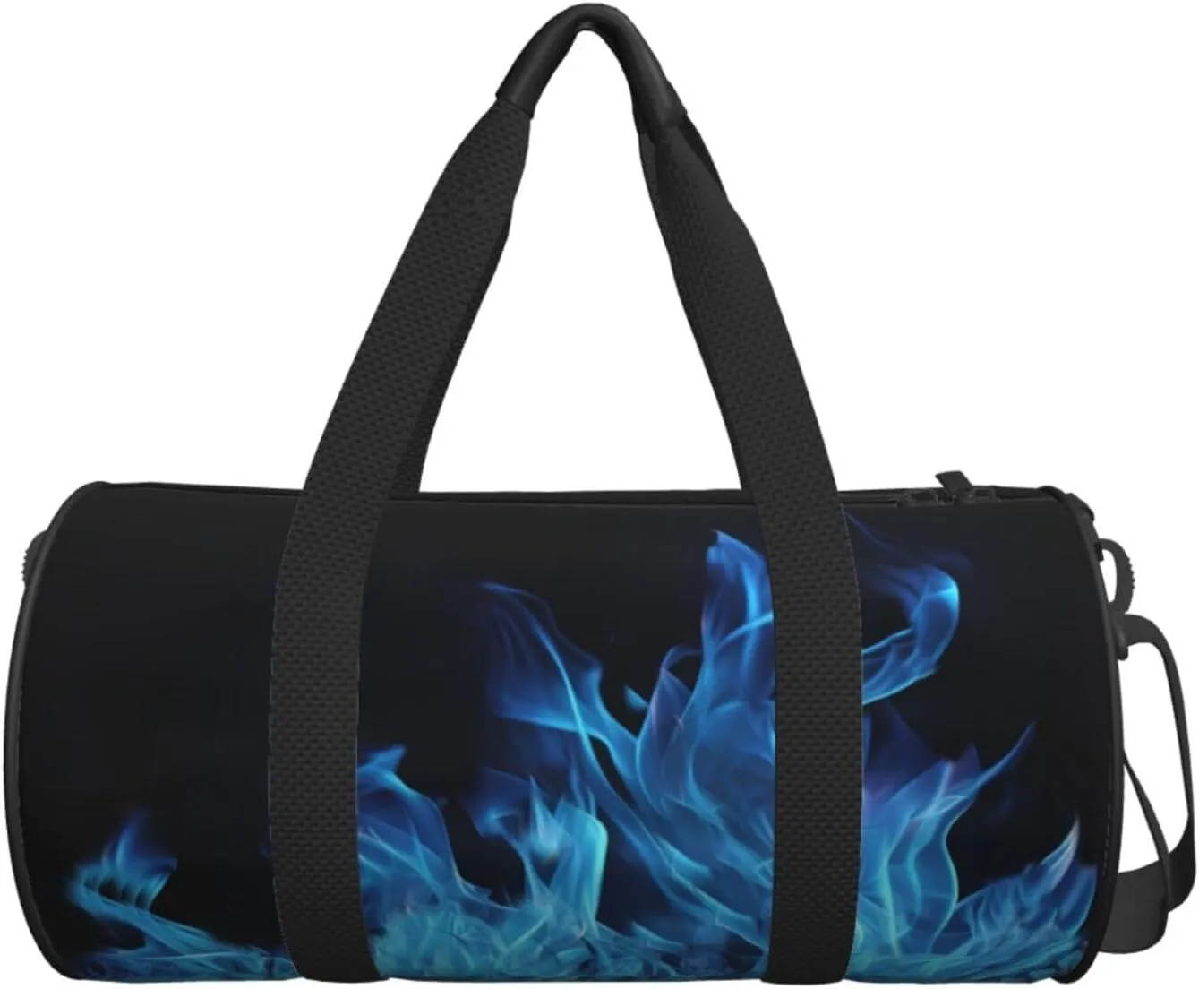 Travel Duffle Bag Weekender Bags For Men Women With Shoe Compartment Large Capacity Weekender Overnight Bag Blue Flame Carry On Tote Bags Sport Gym Bag For Travel Yoga