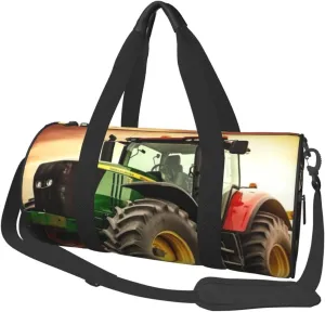 Travel Duffle Bag Weekender Bags For Men Women With Shoe Compartment Large Capacity Weekender Overnight Bag Tractor Theme Carry On Tote Bags Sport Gym Bag For Travel Yoga