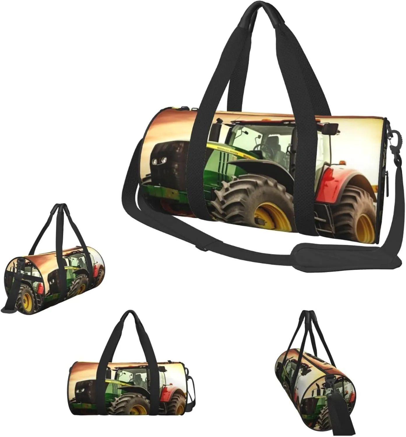 Travel Duffle Bag Weekender Bags For Men Women With Shoe Compartment Large Capacity Weekender Overnight Bag Tractor Theme Carry On Tote Bags Sport Gym Bag For Travel Yoga