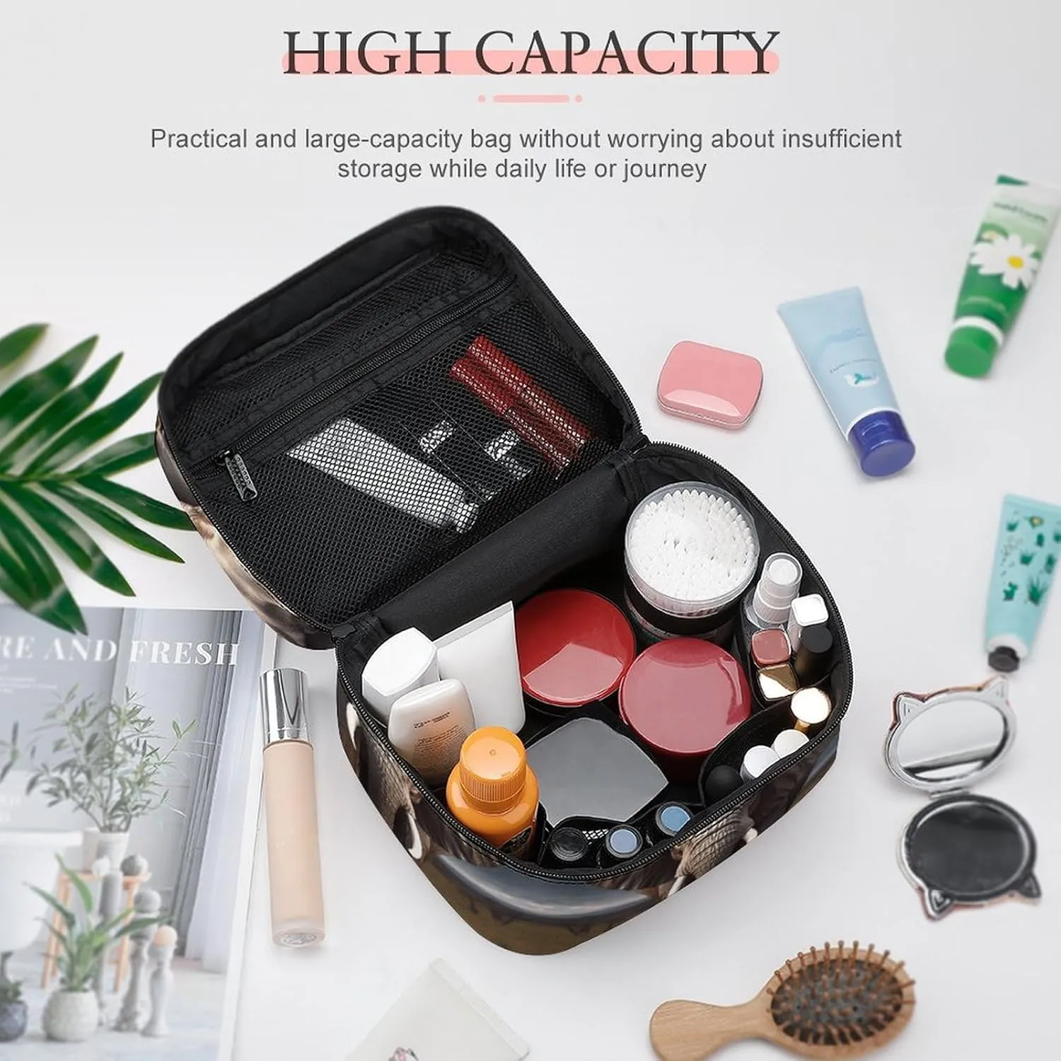 Travel Toiletry Bag for Women And Men,Elephant Toiletry Organizer, Makeup Bag Travel Organizer for Shampoo,Toiletries