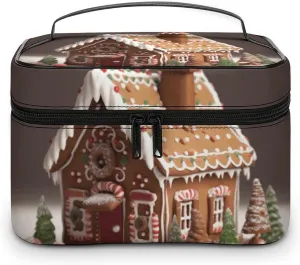 Travel Toiletry Bag for Women And Men,Gingerbread House Toiletry Organizer, Makeup Bag Travel Organizer for Shampoo,Toiletries