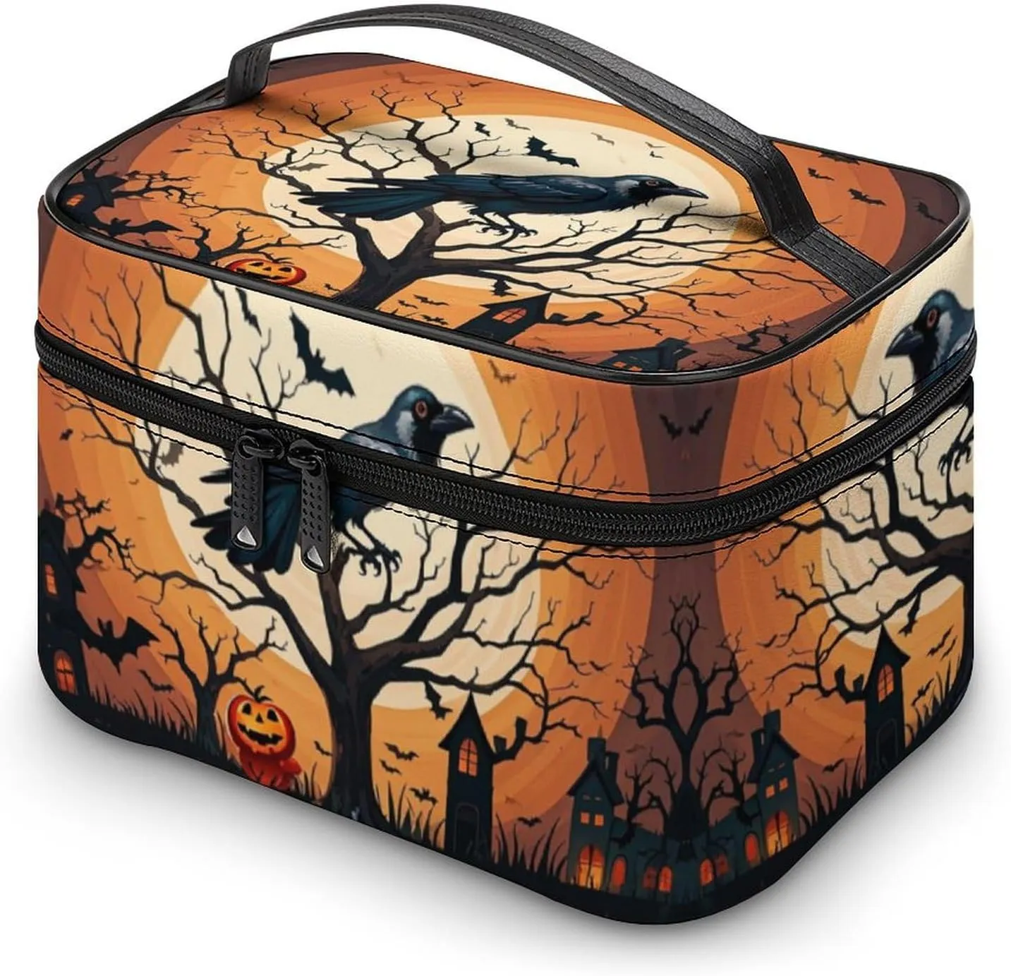 Travel Toiletry Bag for Women And Men,Raven Halloween Toiletry Organizer, Makeup Bag Travel Organizer for Shampoo,Toiletries